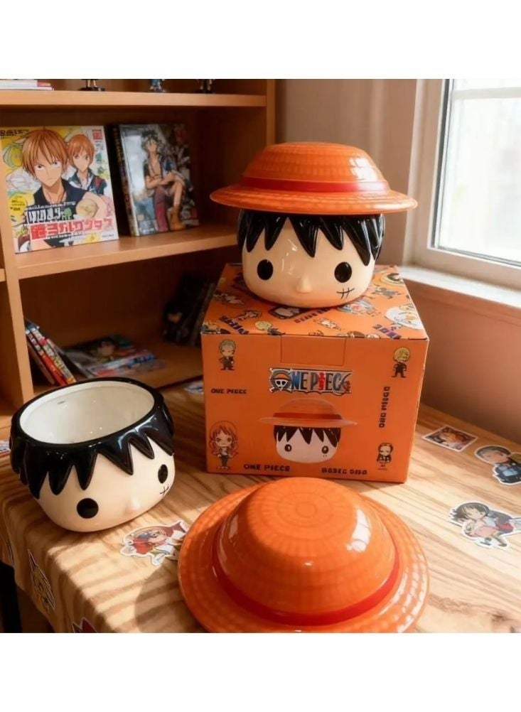 Premium One Piece Luffy 3D Ceramic Mug – Anime Character Straw Hat Design Coffee Cup - Image 2